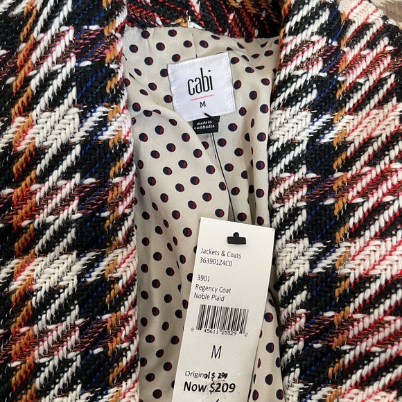 NWT Cabi contemporary trench style wrap coat with fringe - Picture 7 of 11